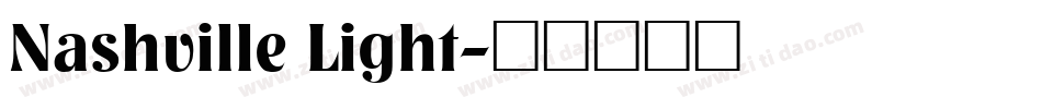 Nashville Light字体转换